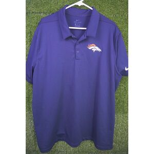 Nike Dri-Fit Navy Blue Denver Broncos Polo - Men's Size XXL